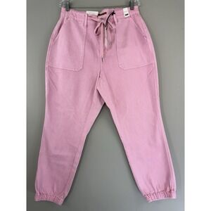 Judy Blue Pink Garment Dyed Jean Women's‎ Plus Size 14W Jogger Style High Waist
